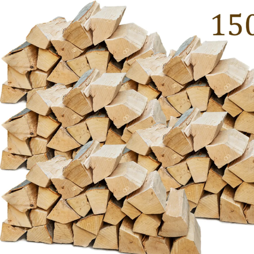 Bukové palivové drevo Flameup – 150 kg (3 × 50 kg) – polená s dĺžkou 25 cm – vhodné pre kachle, krby, vonkajšie ohniská a grily