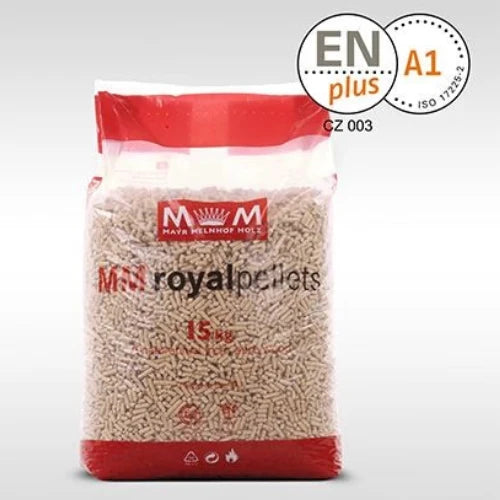 Drevené pelety MM Royal Pellets svetlé 1 050 kg (70 ks × 15 kg)