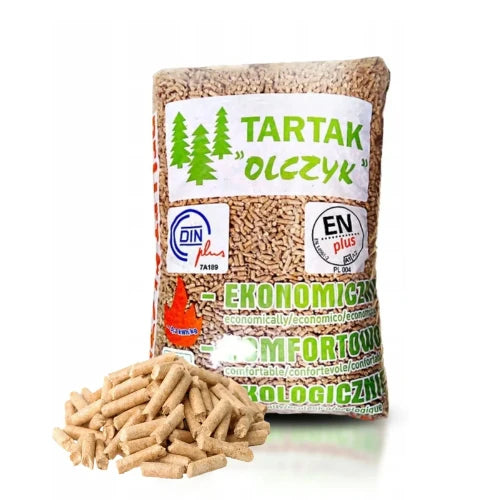 Pelety Olczyk – paleta 65 vriec, 975 kg drevného paliva